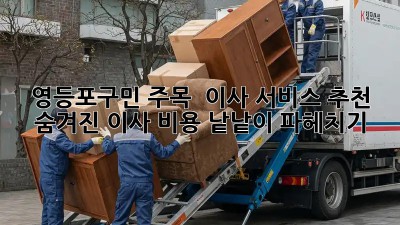 영등포구민 주목! 👀 이사 서비스 추천 & 숨겨진 이사 비용 낱낱이 파헤치기 🔍
